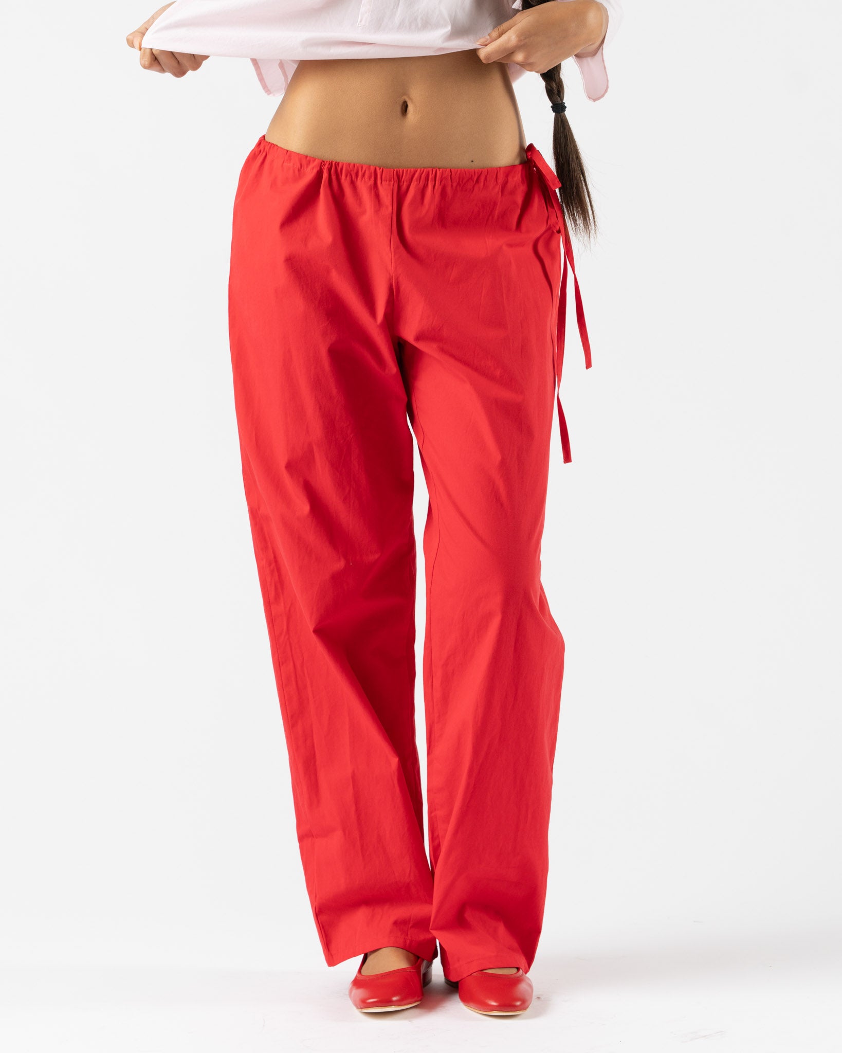 Brooke Callahan Tie Pants in Red