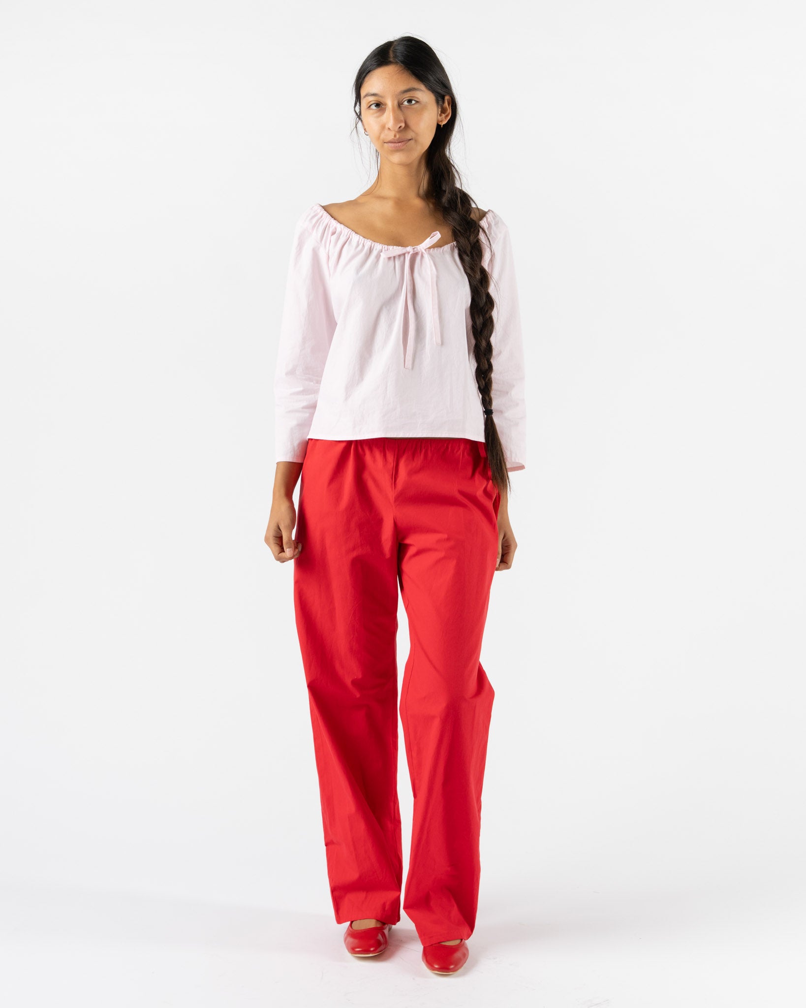 Brooke Callahan Tie Pants in Red