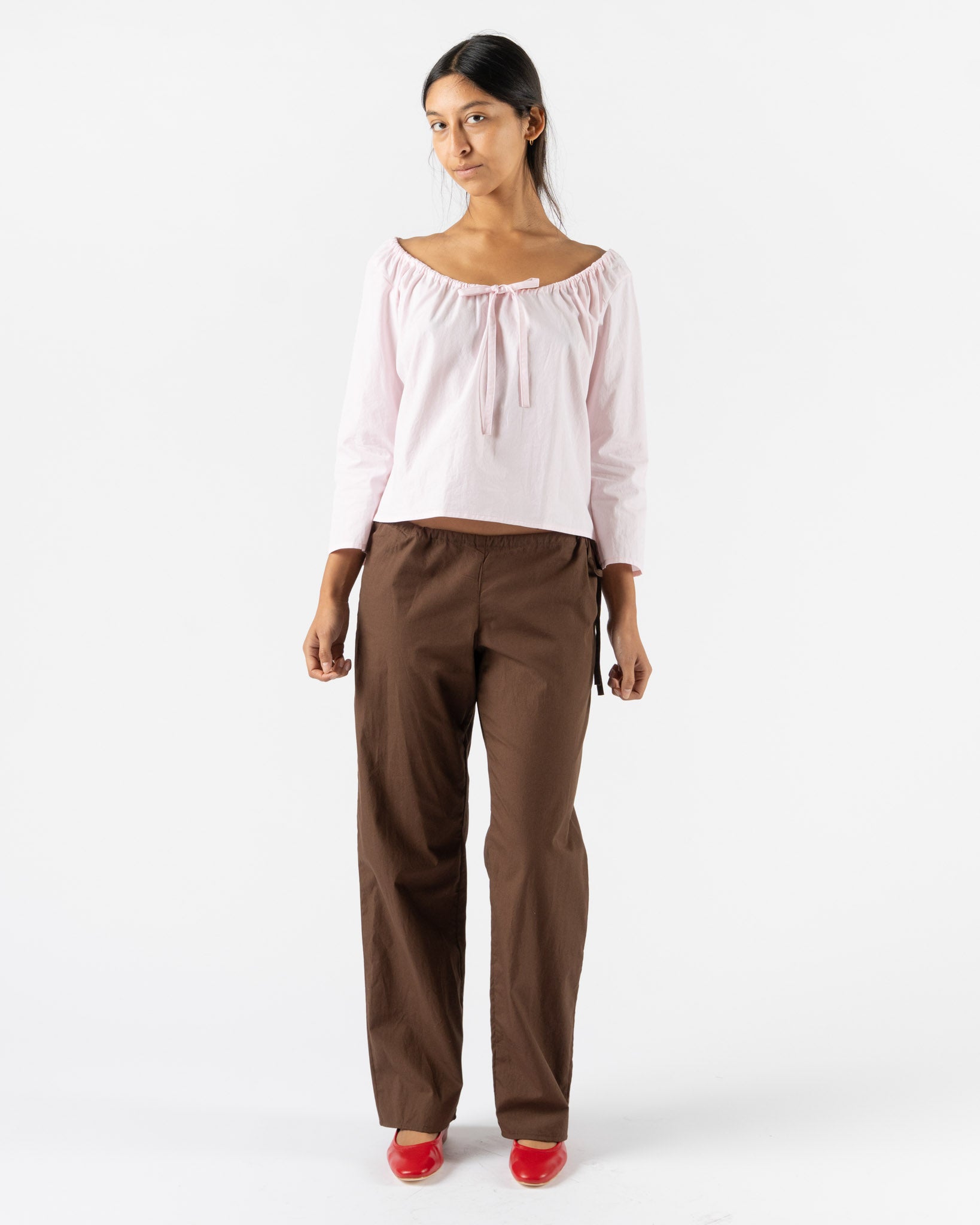 Brooke Callahan Tie Pants in Chocolate