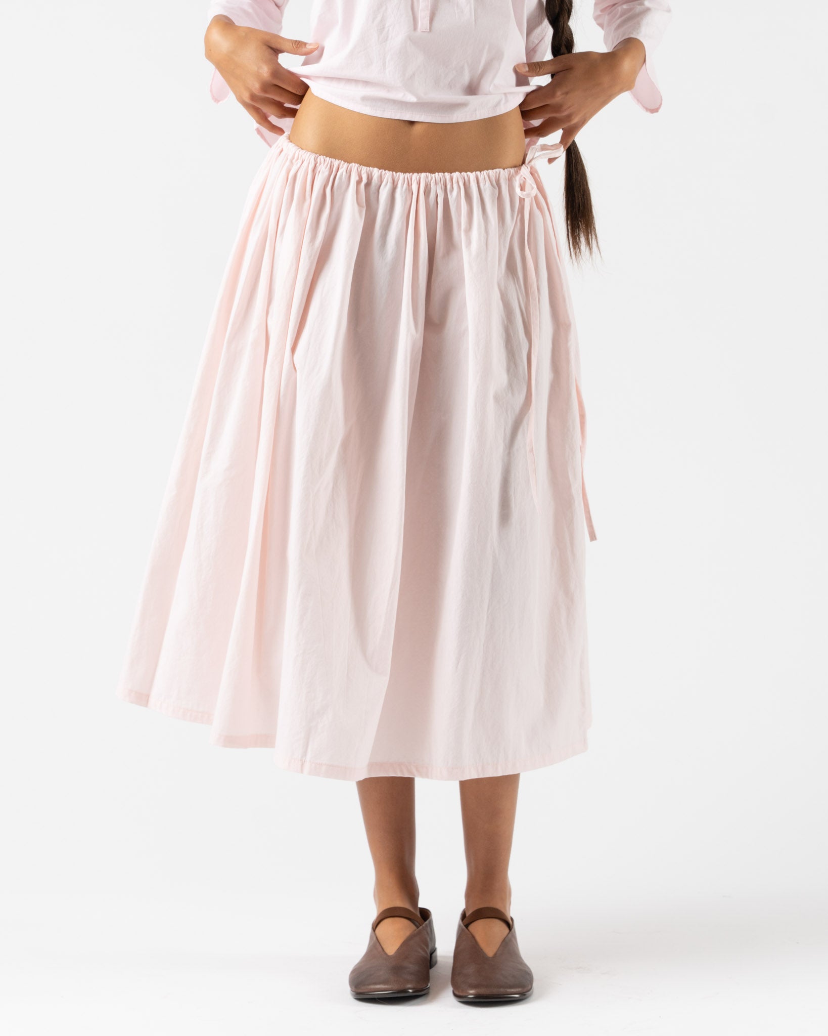 Brooke Callahan Tie Skirt in Blush