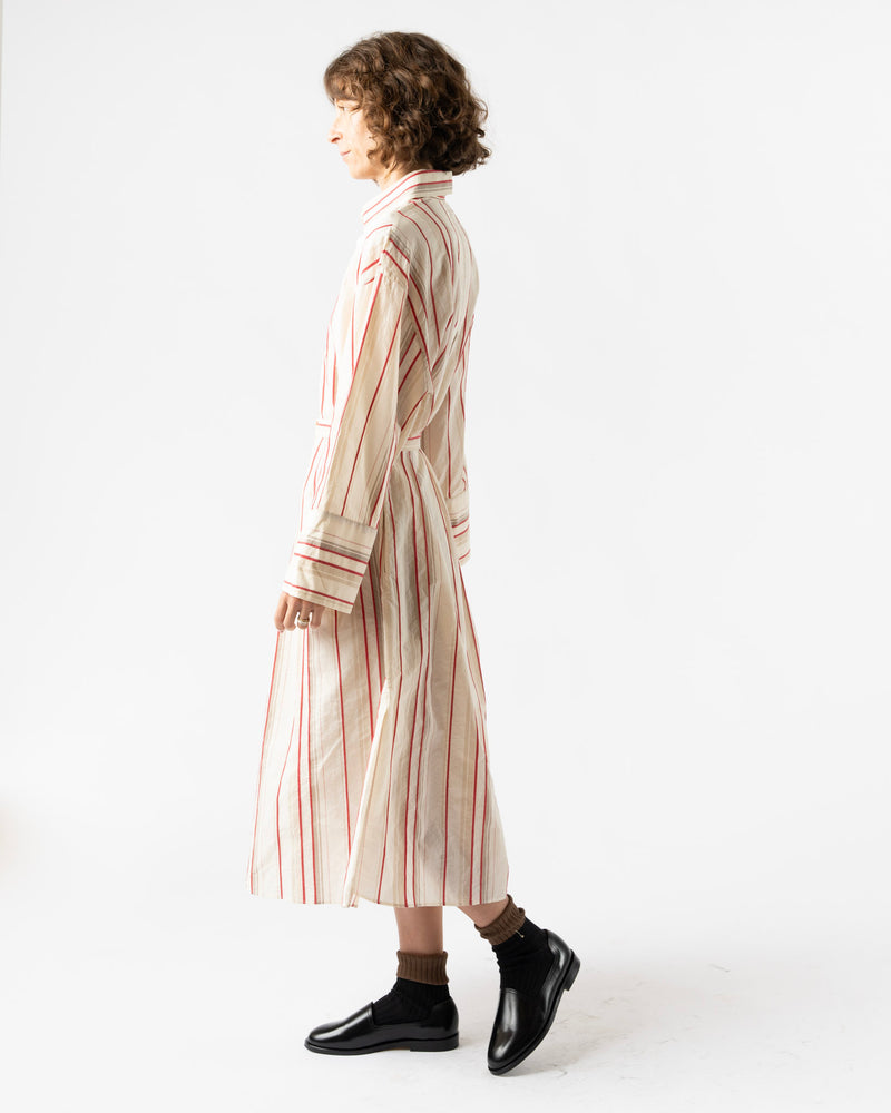 Pre-Owned: Brunello Cucinelli Striped Belted Midi Dress