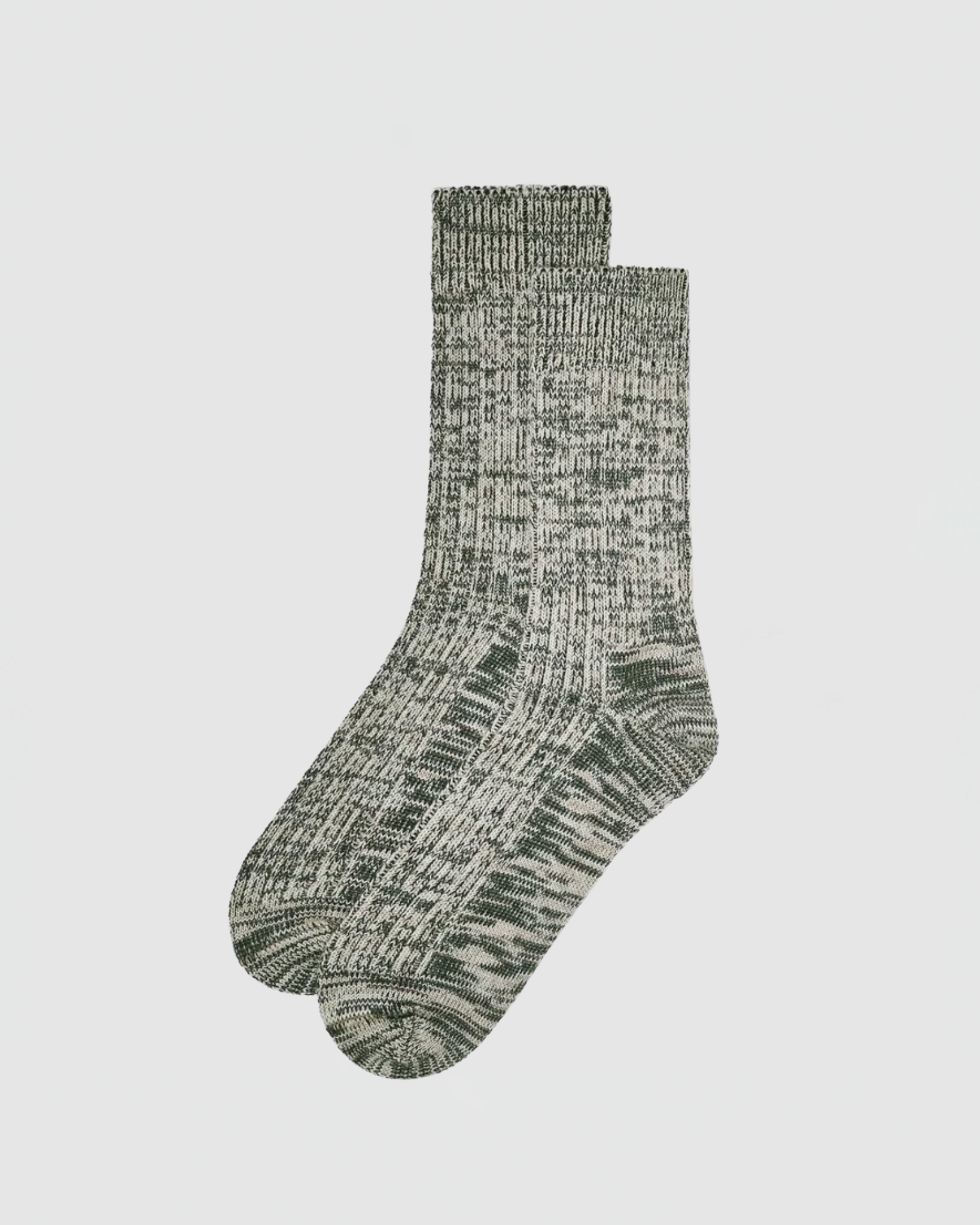 Cafe Mountain Slub Wool Trek Sock in Olive Mix