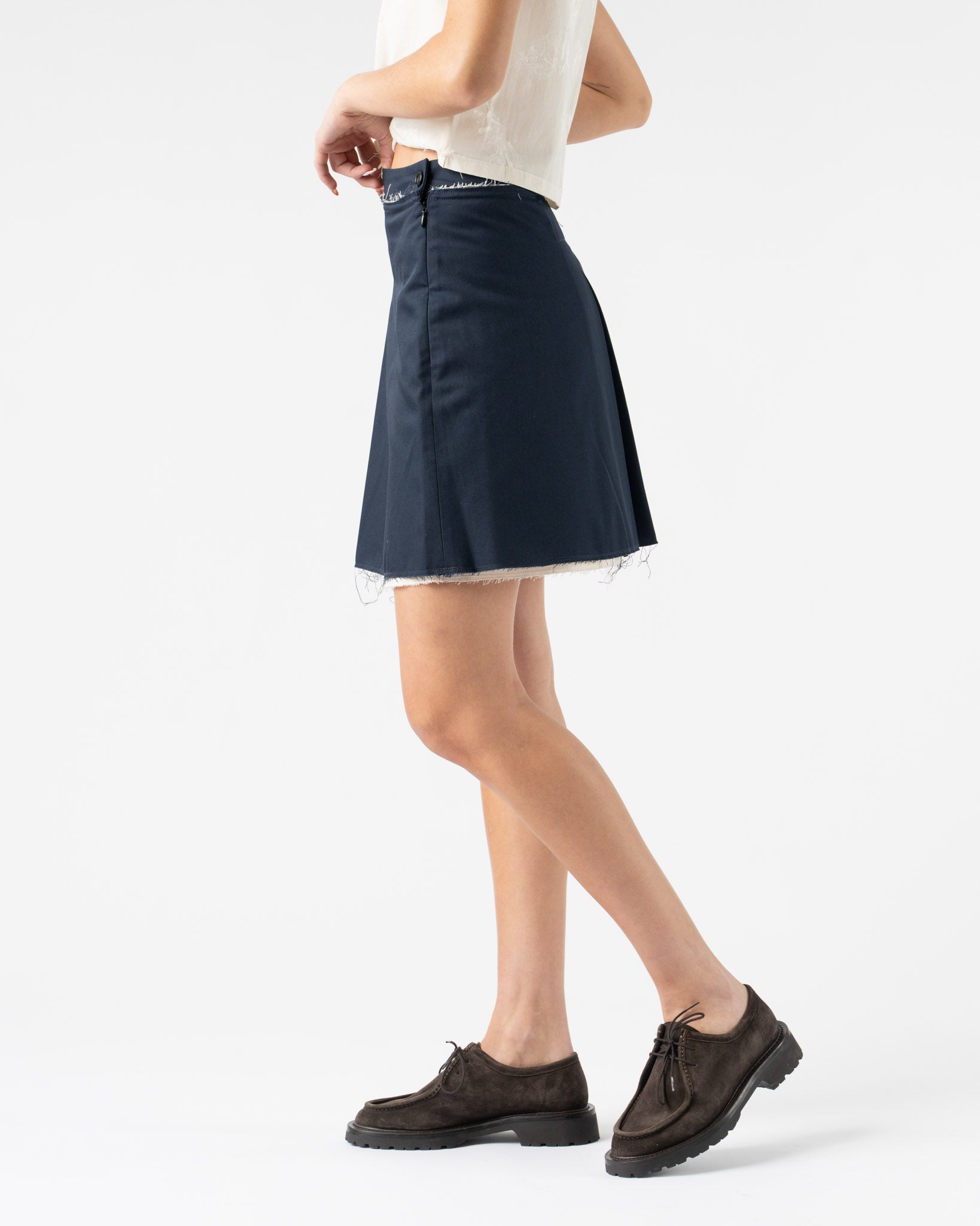 Camiel Fortgens Mini Skirt in Navy