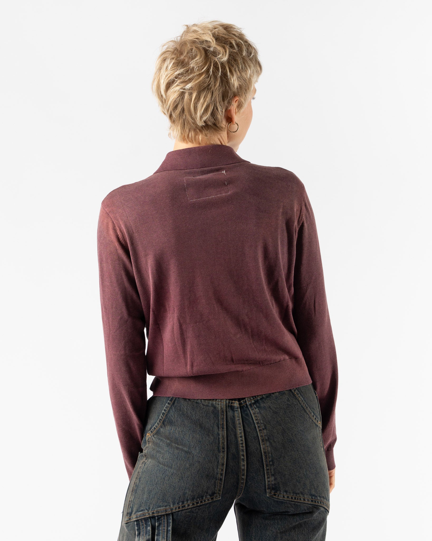 Camiel Fortgens 70s Cardigan in Fade Out Purple