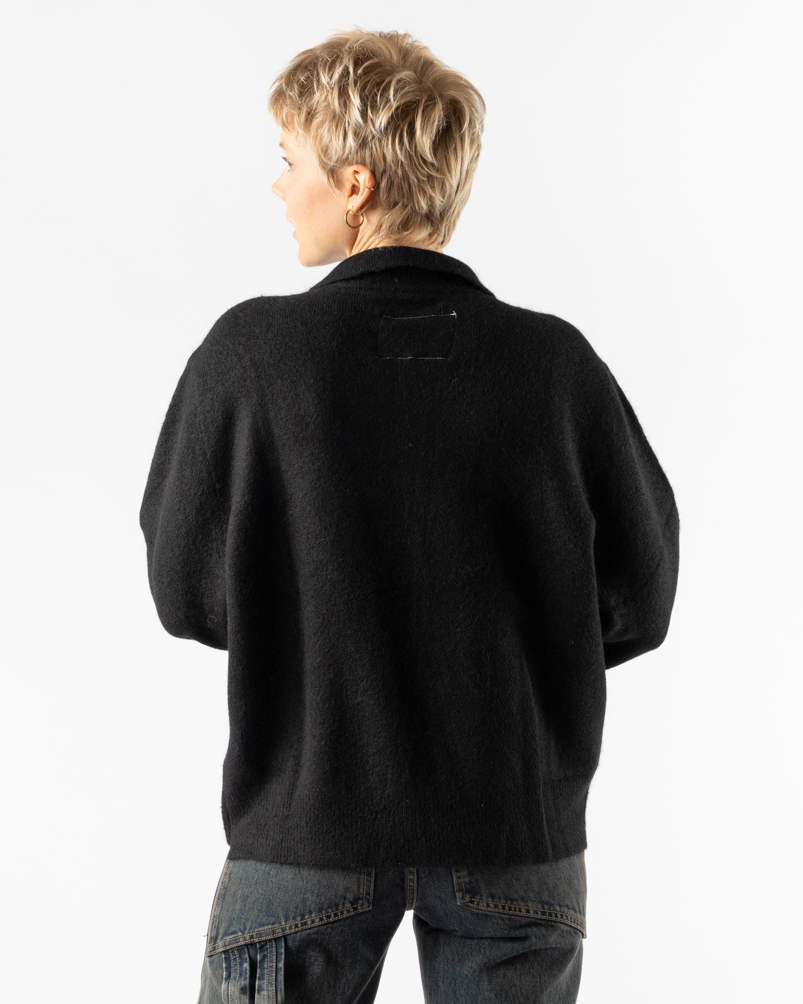 Camiel Fortgens Hairy Cardigan in Black