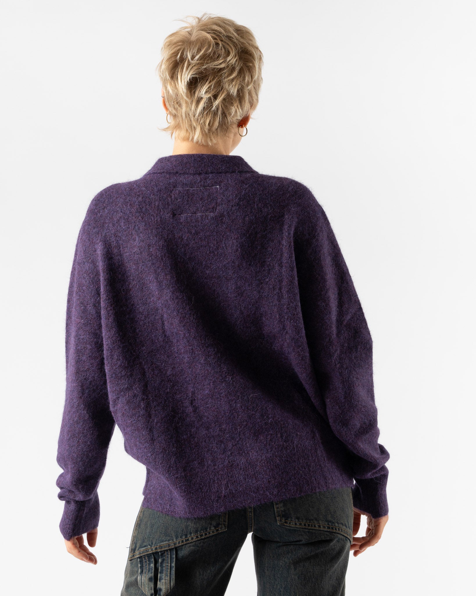 Camiel Fortgens Hairy Cardigan in Purple