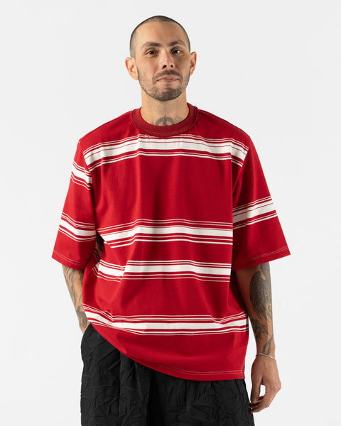 Camiel Fortgens Big Tee in Red/White Stripe Curated at Jake and Jones