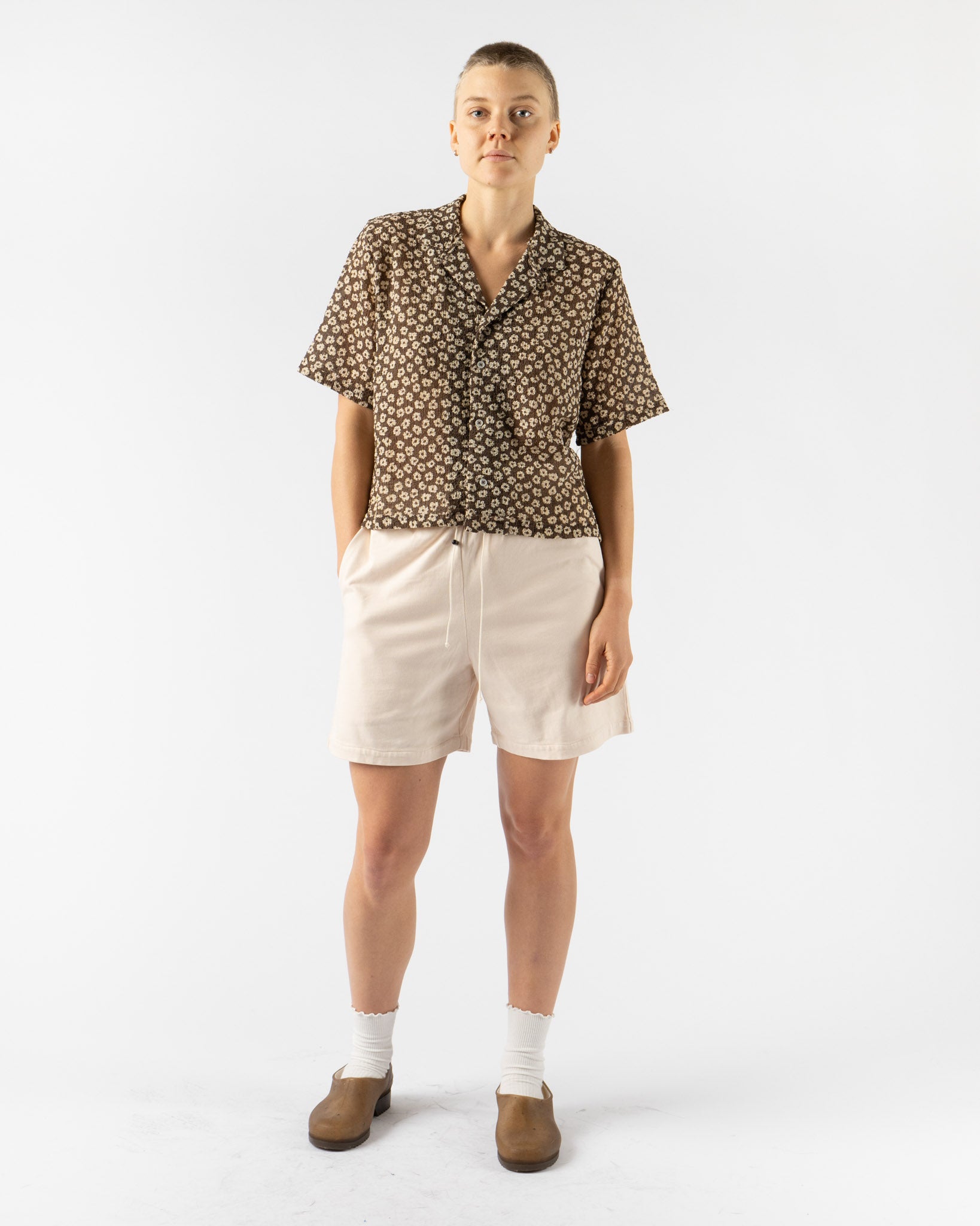 Camiel Fortgens Knee Shorts in Off White