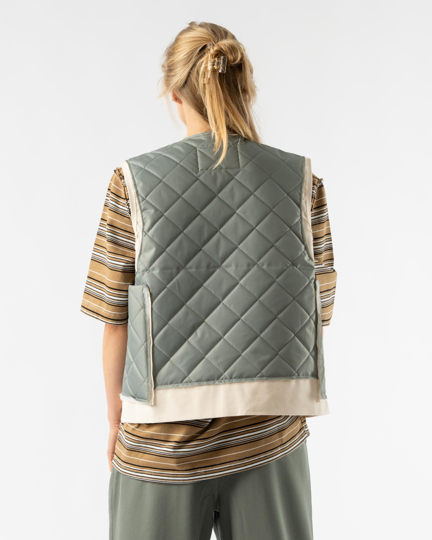 Camiel Fortgens Research Zip Vest in Sage Curated at Jake