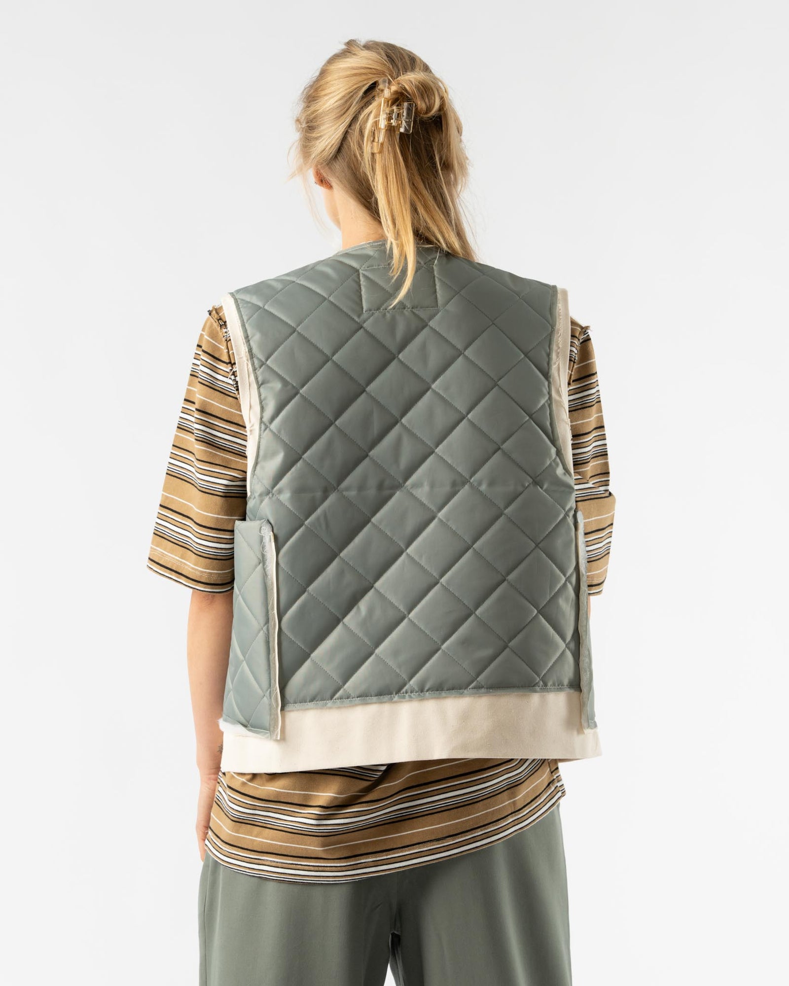 Camiel Fortgens Research Zip Vest in Sage Curated at Jake and Jones