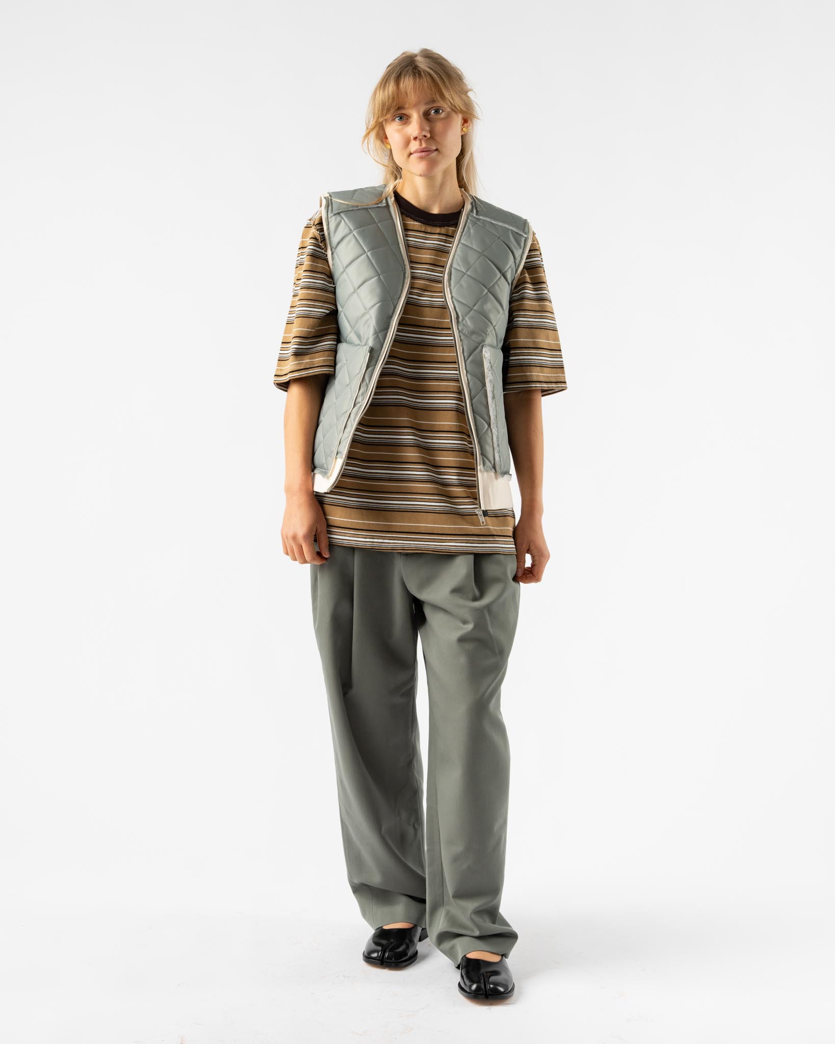 Camiel Fortgens Research Zip Vest in Sage Curated at Jake