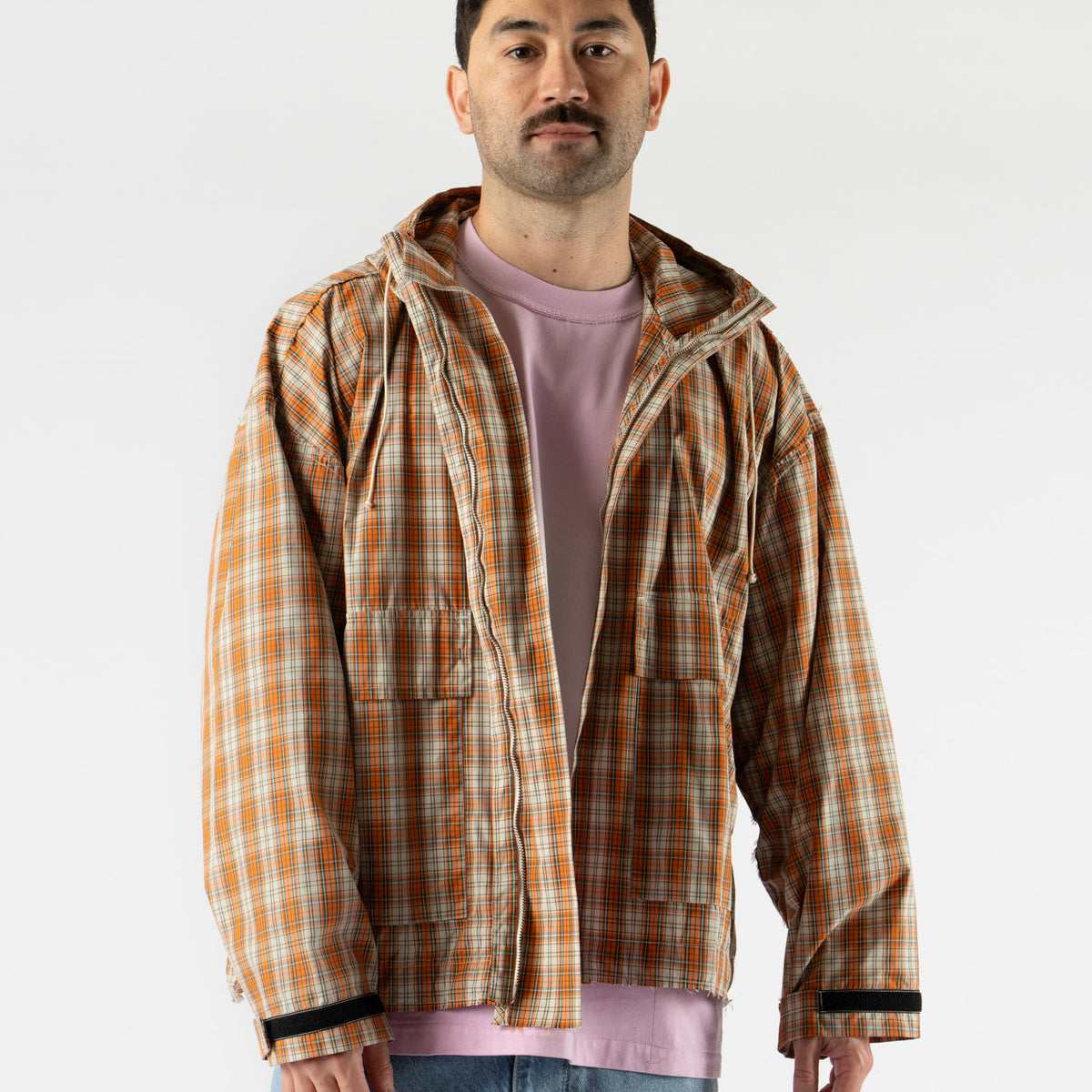 Camiel Fortgens Cropped Outdoor Jacket in Orange/Brown 
