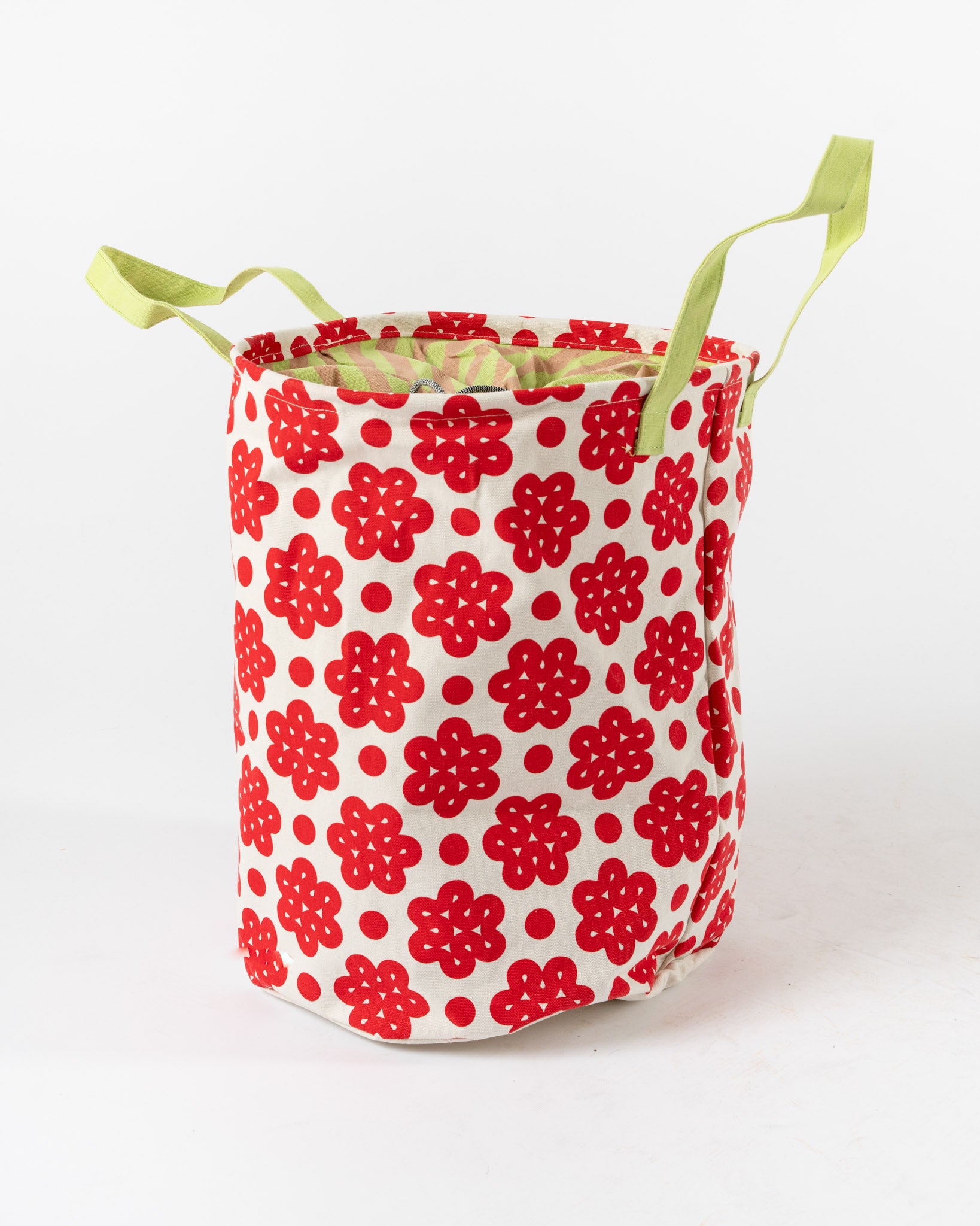 Dusen Dusen Canvas Laundry Basket in Raspberry