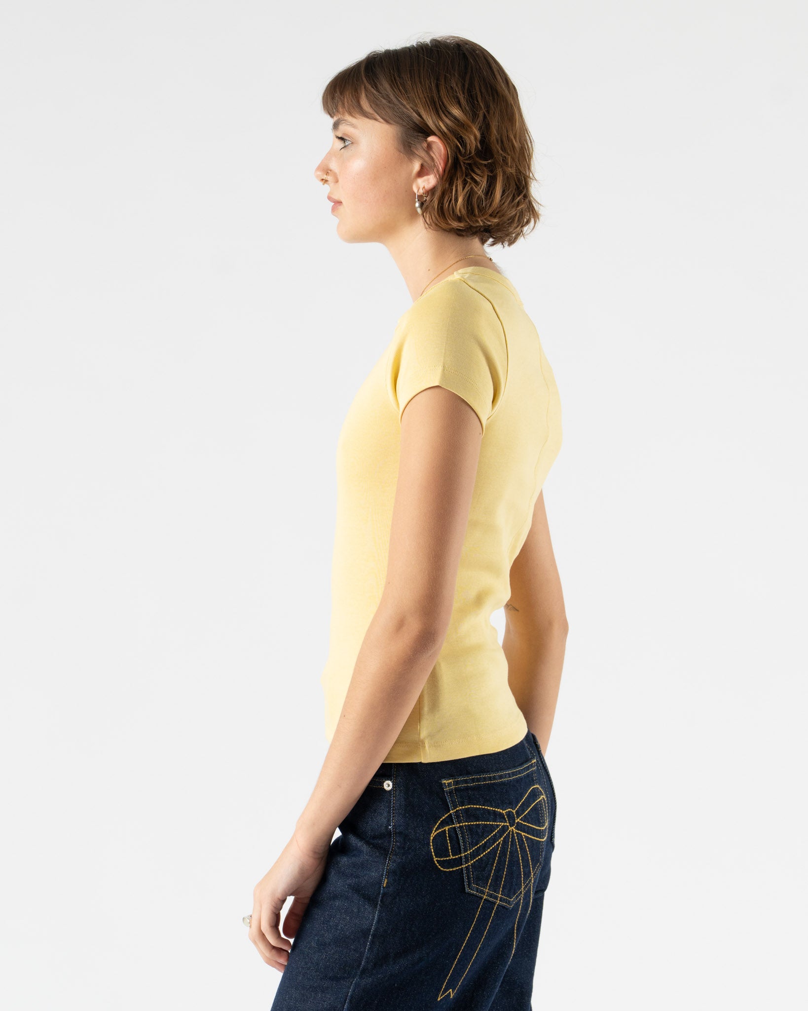 FLORE FLORE Car Baby Tee in Straw