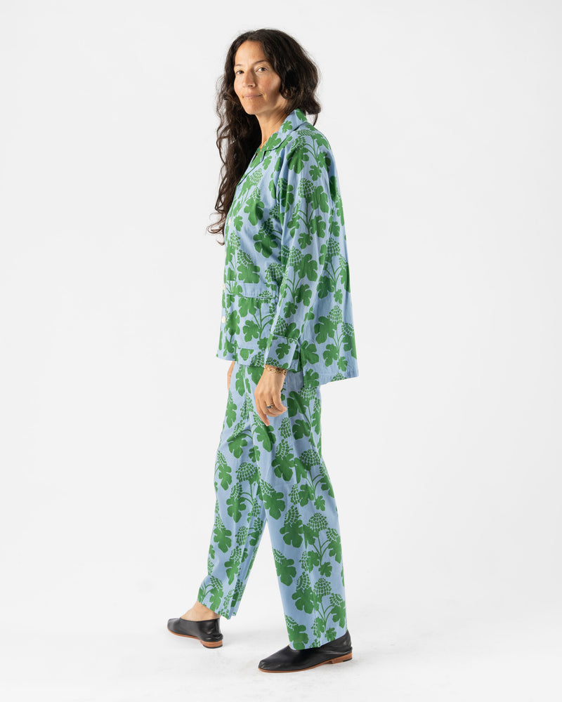 Carly Home Casia Flowers Sky/Grass Pajama Set