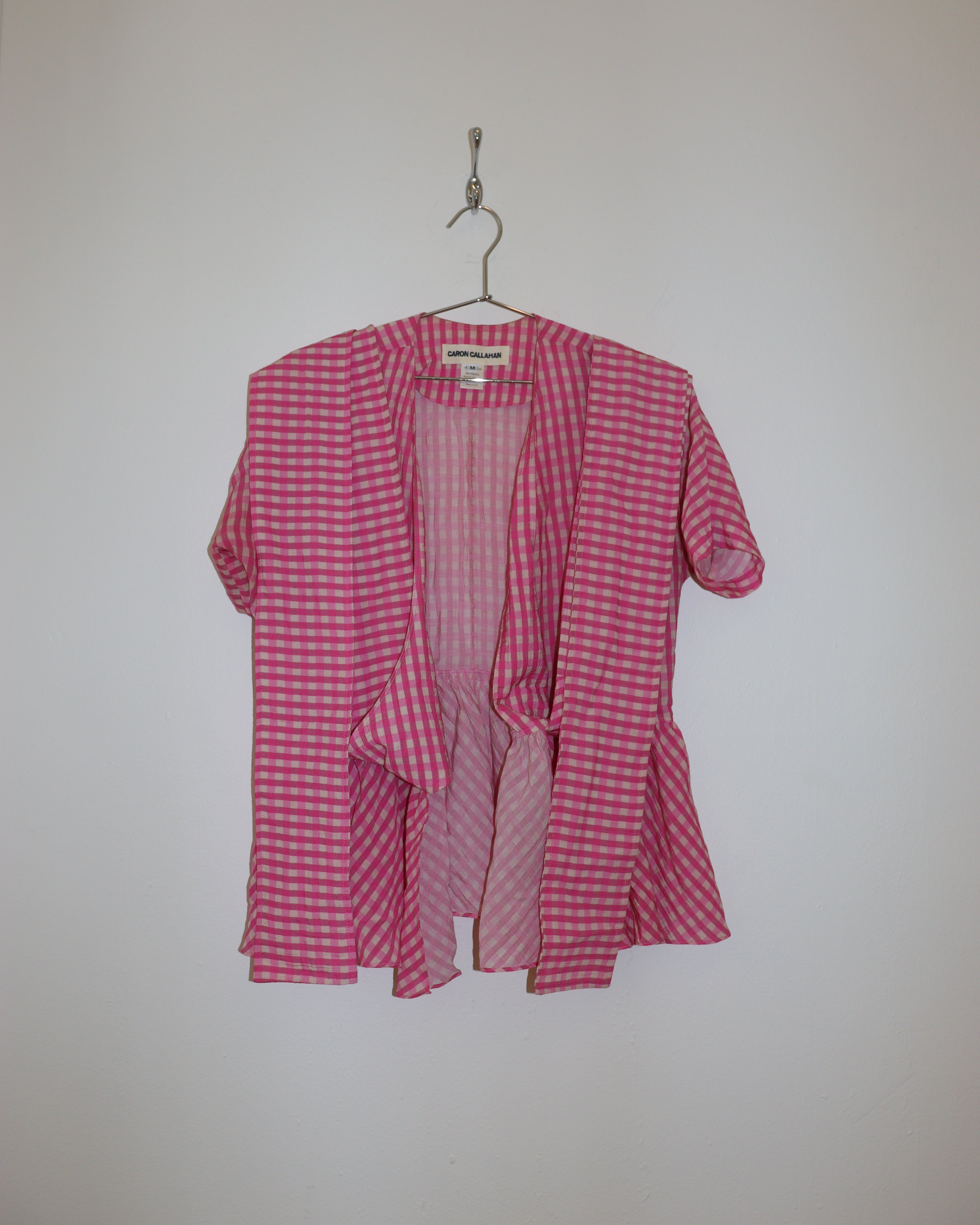 Pre-owned: Caron Callahan Gingham Top