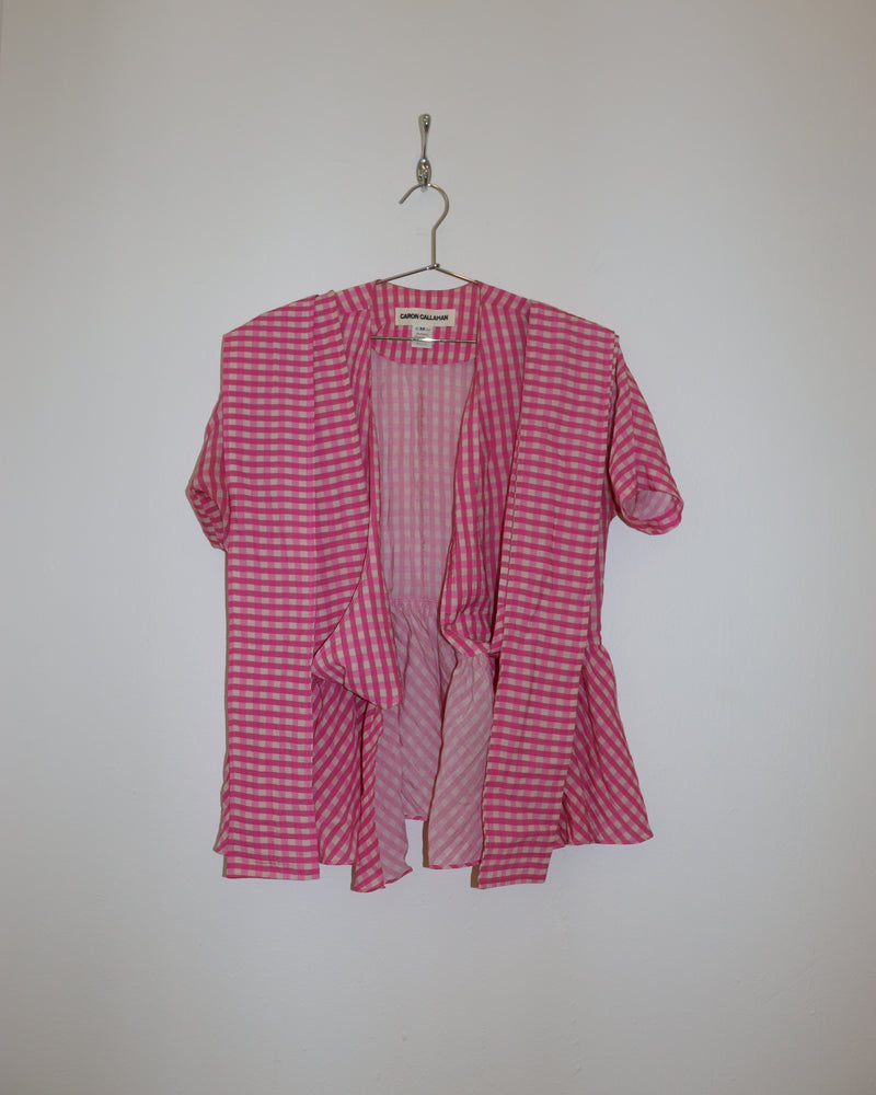 Pre-owned: Caron Callahan Gingham Top