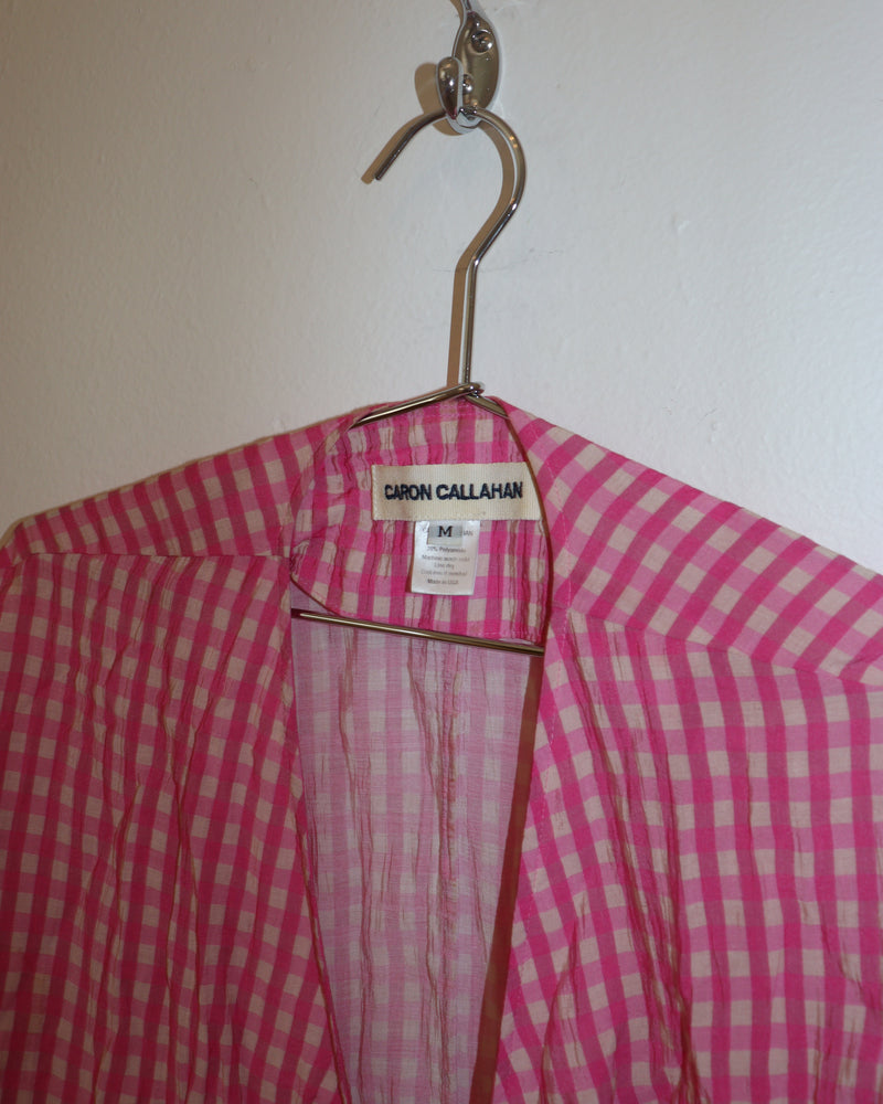 Pre-owned: Caron Callahan Gingham Top