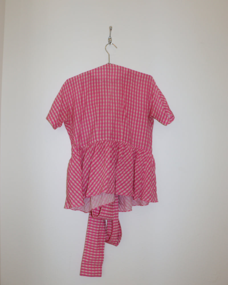 Pre-owned: Caron Callahan Gingham Top