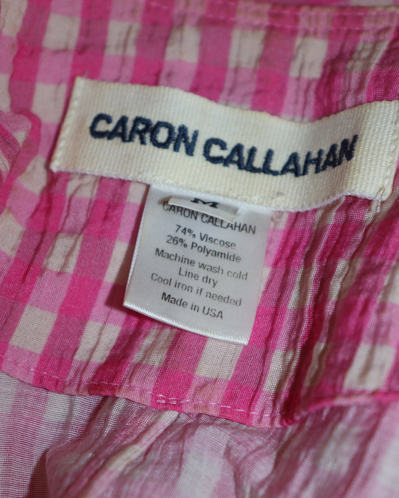 Pre-owned: Caron Callahan Gingham Top