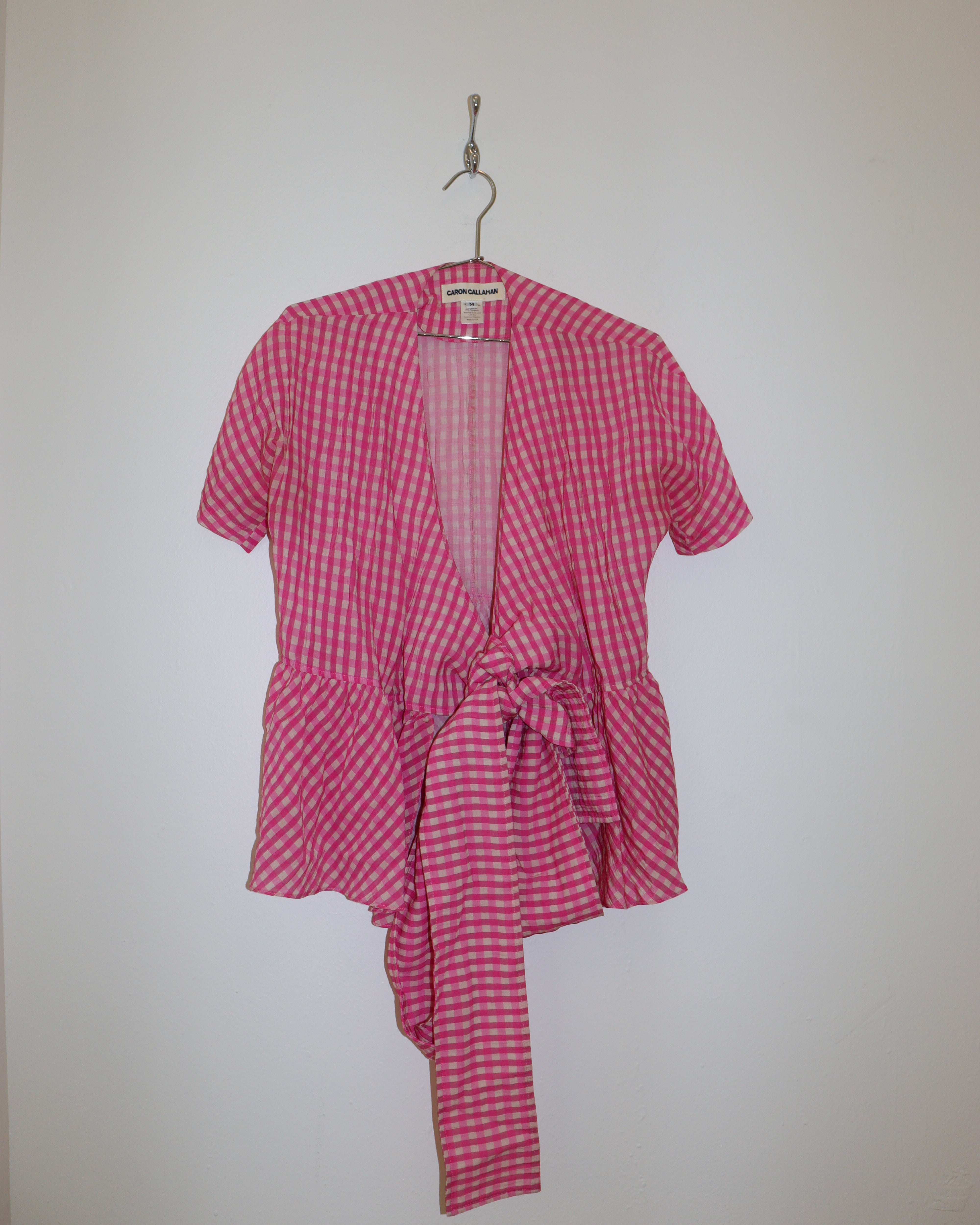 Pre-owned: Caron Callahan Gingham Top