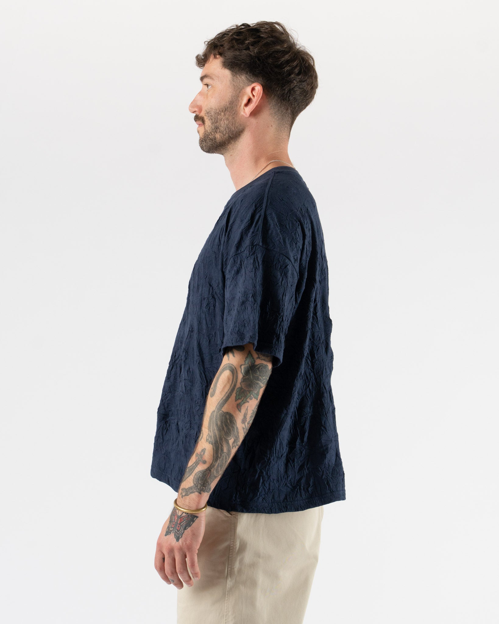 Carter Young Boxy Crash Tee in Navy