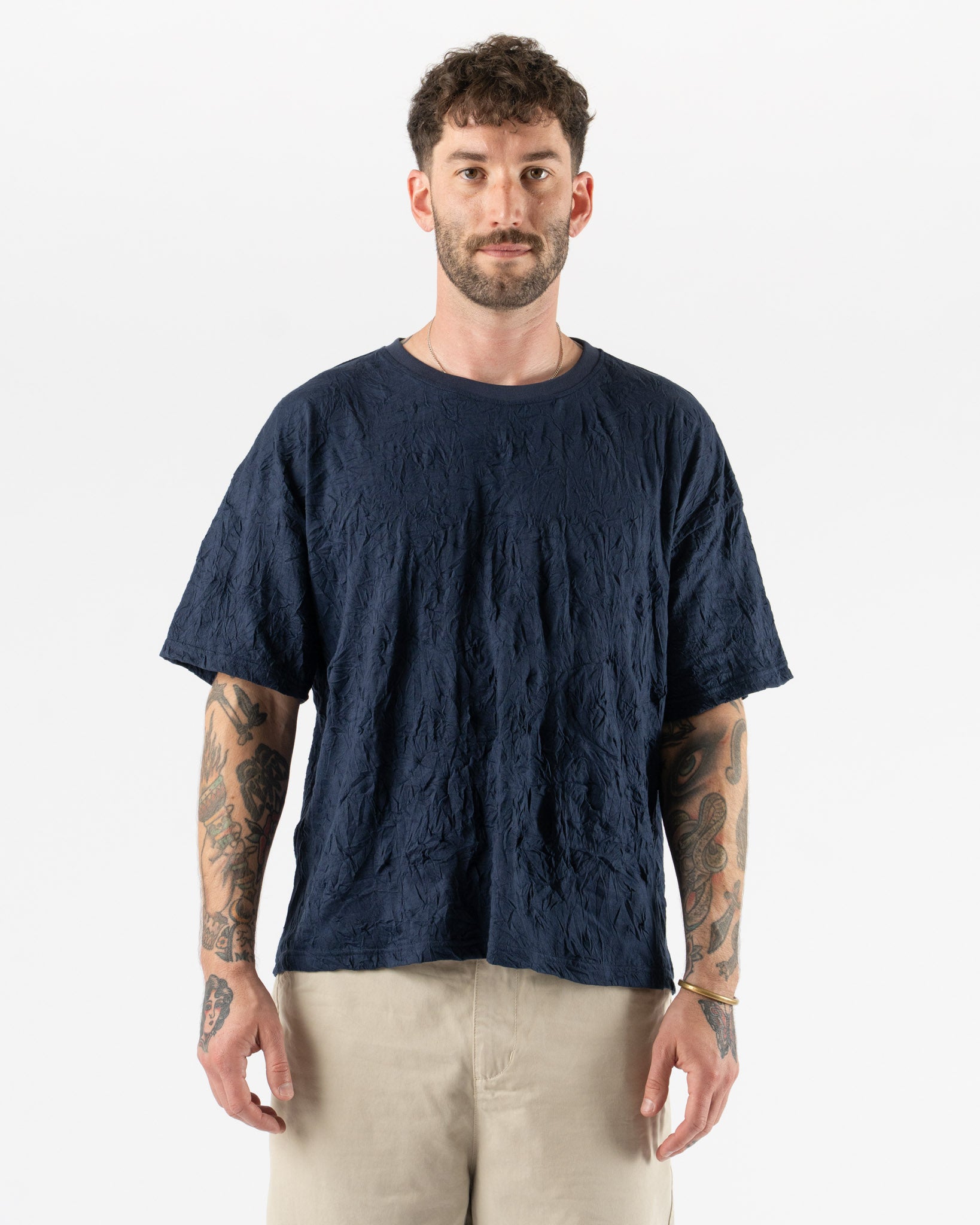 Carter Young Boxy Crash Tee in Navy