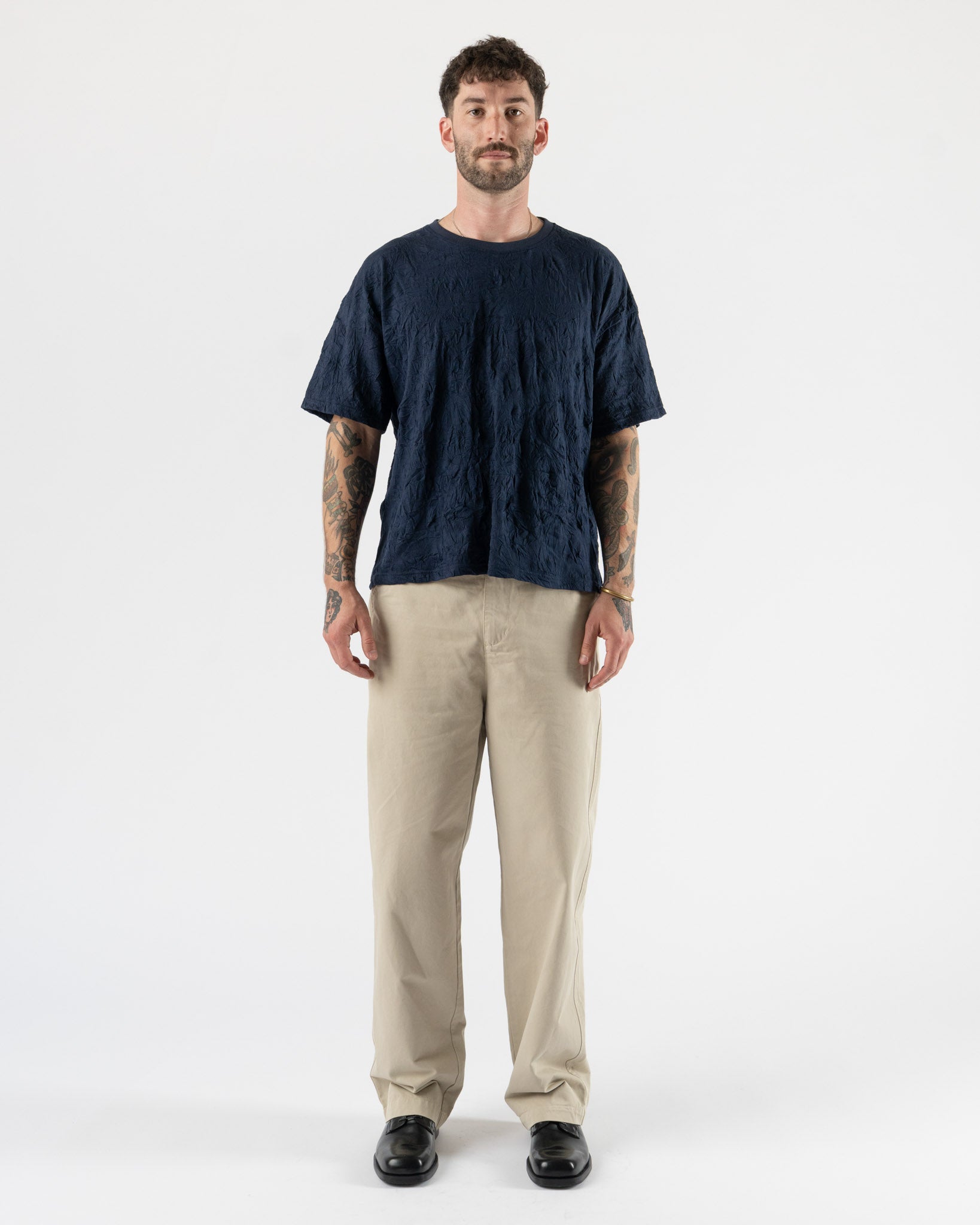 Carter Young Boxy Crash Tee in Navy