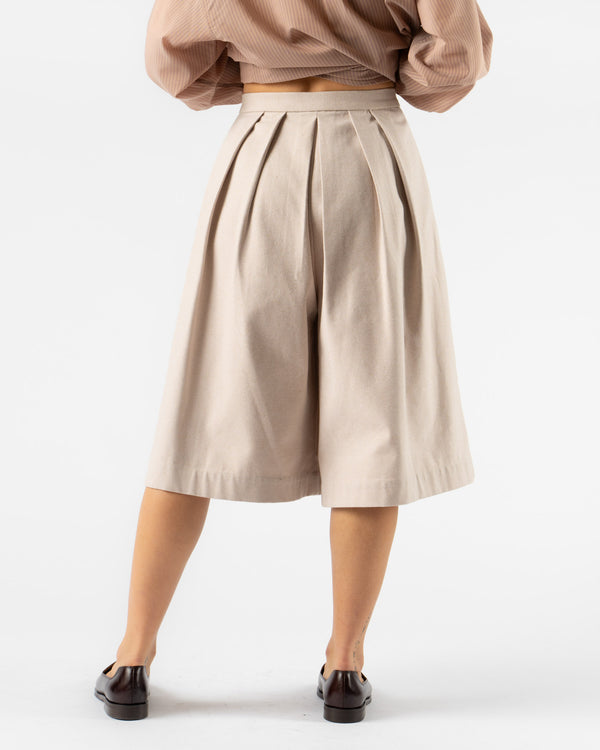 Colbo Pleated Skort in Light Orange/Natural