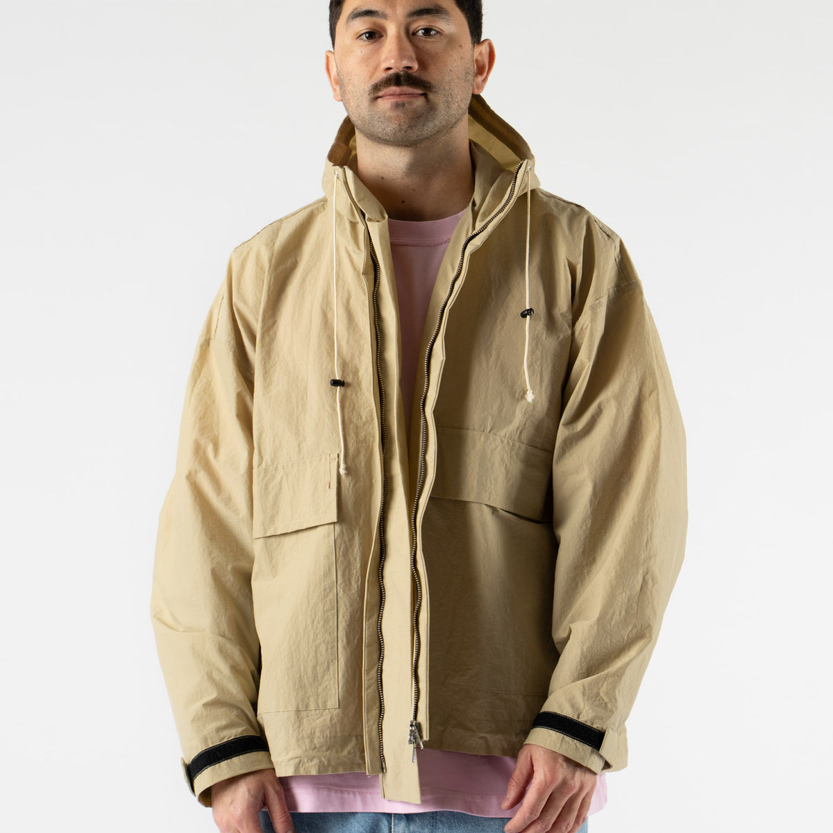 Camiel Fortgens Cropped Outdoor Jacket in Orange/Brown 