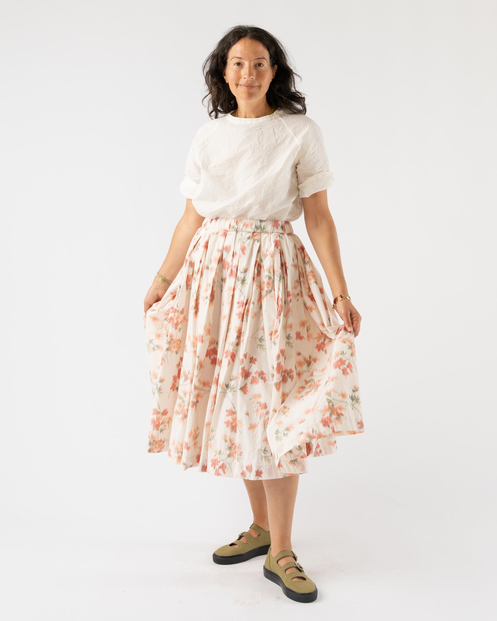 CASEY CASEY Double Rideau Skirt in Ikat Pretty
