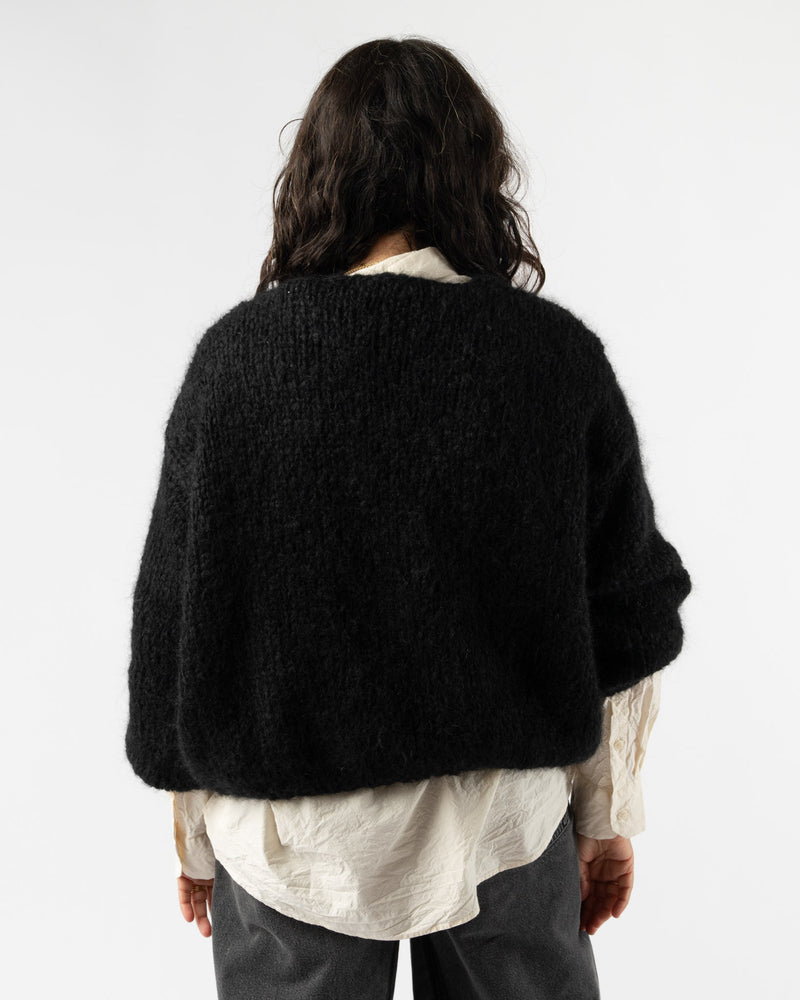 CASEY CASEY Short Mohair Cardigan in Black