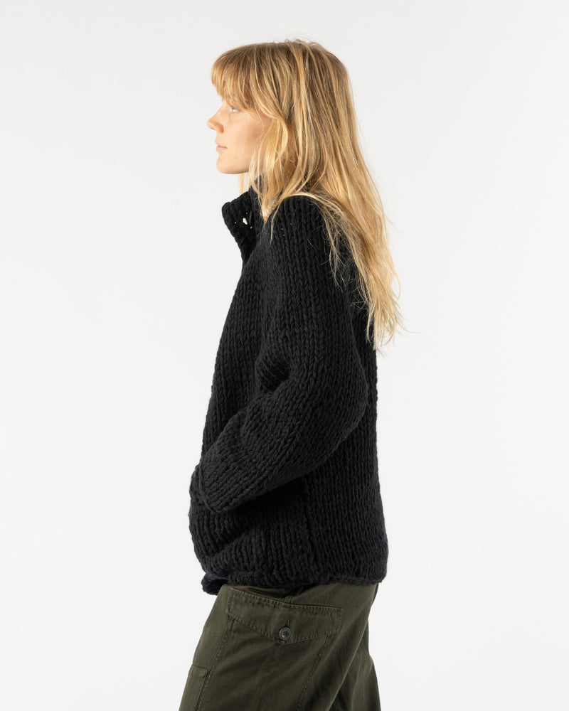 CASEY CASEY Wool Cardigan in Black