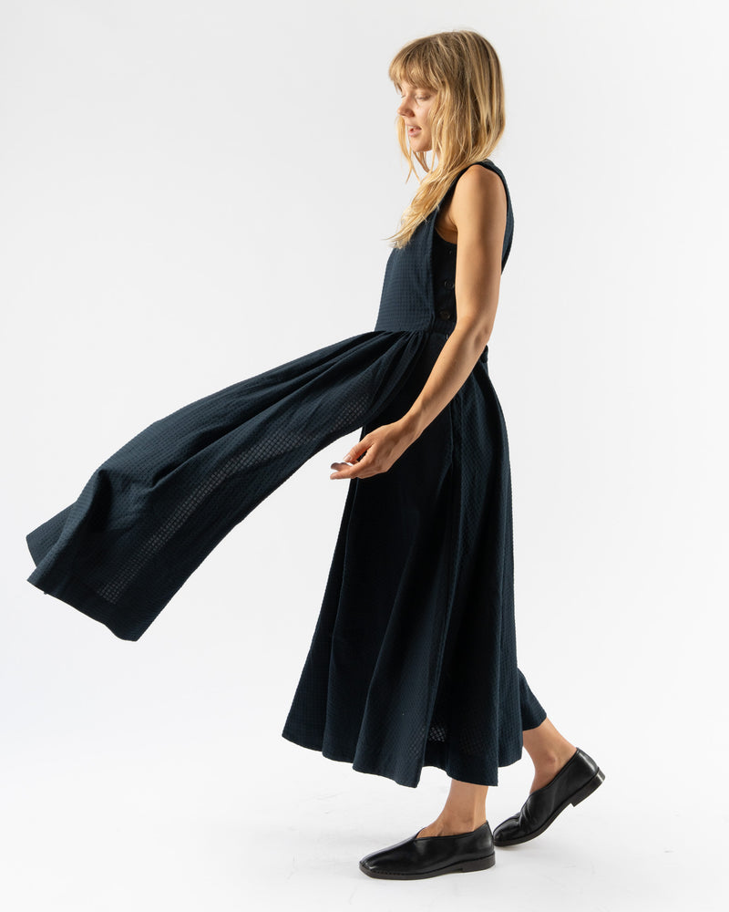 Cawley Apron Dress in Dark Navy