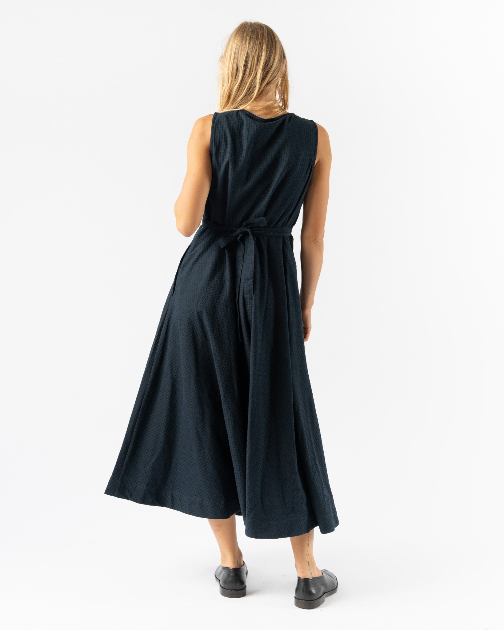 Cawley Apron Dress in Dark Navy