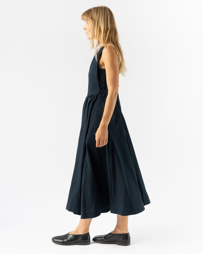 Cawley Apron Dress in Dark Navy