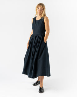 Cawley Apron Dress in Dark Navy