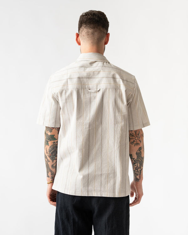 Cawley August Shirt in Blue/Brown/White