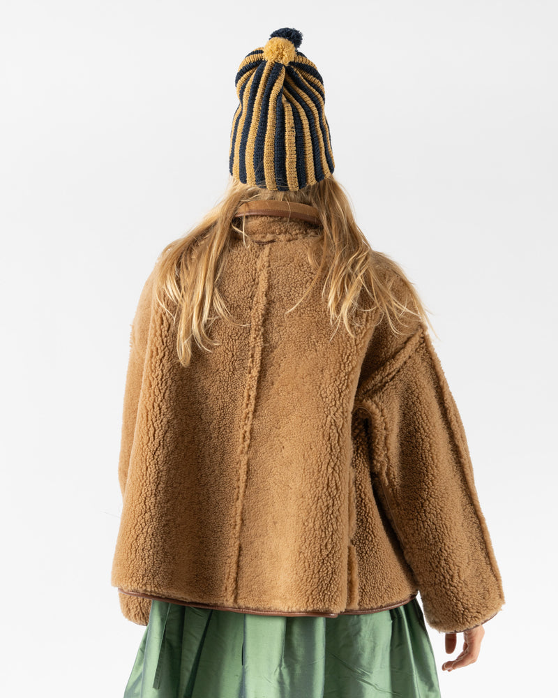 Cawley Curly Hair Avis Jacket in Tan