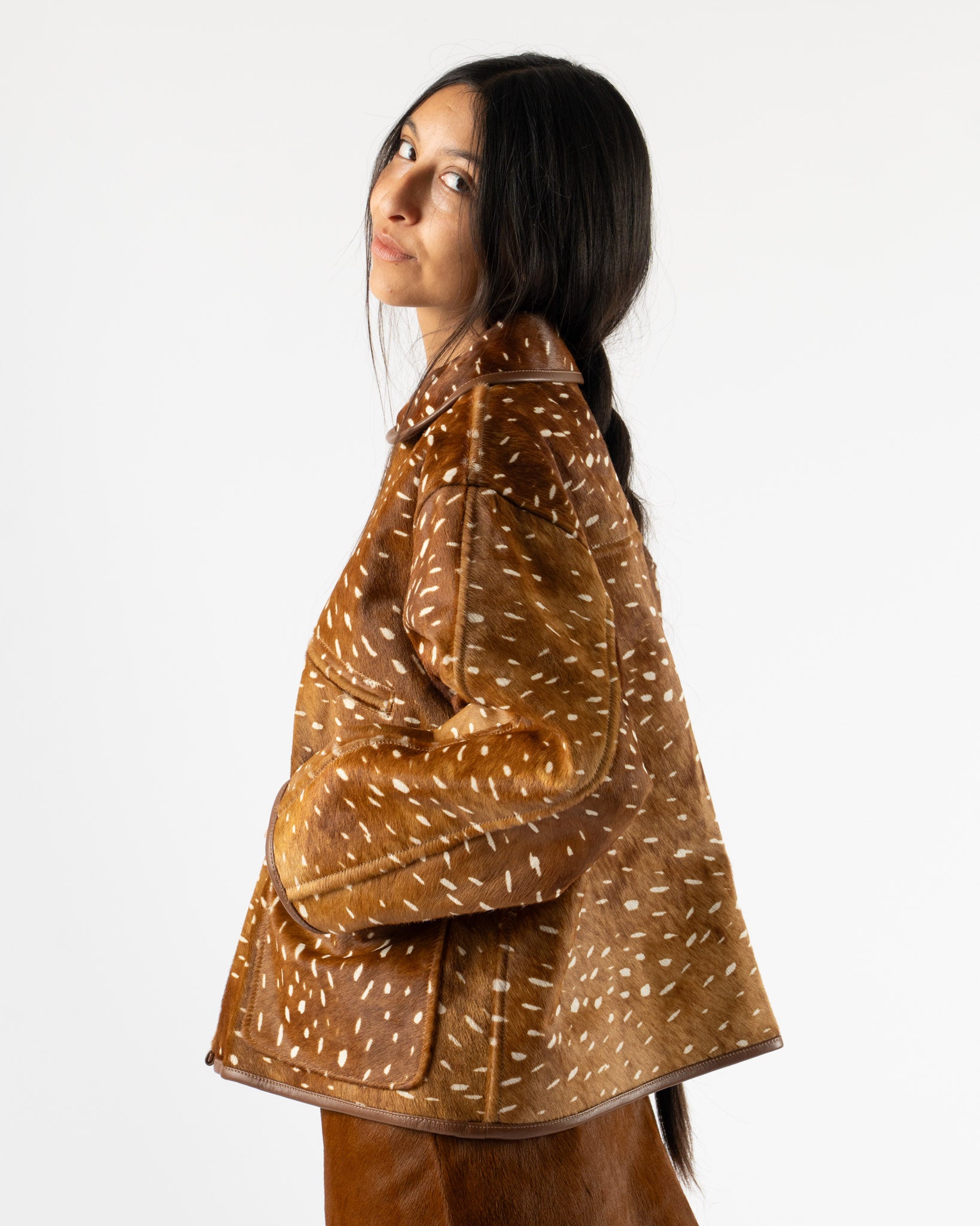 Cawley Deer Print Flying Jacket