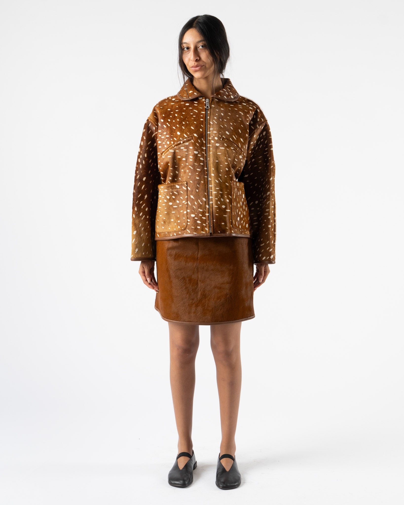 Cawley Deer Print Flying Jacket