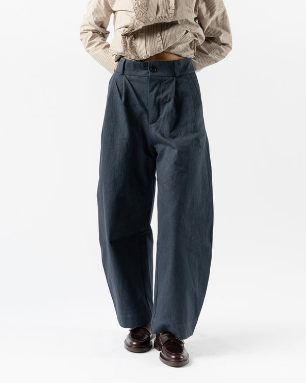 Cawley Japanese Cotton Twill Robby Trouser in Dark Navy