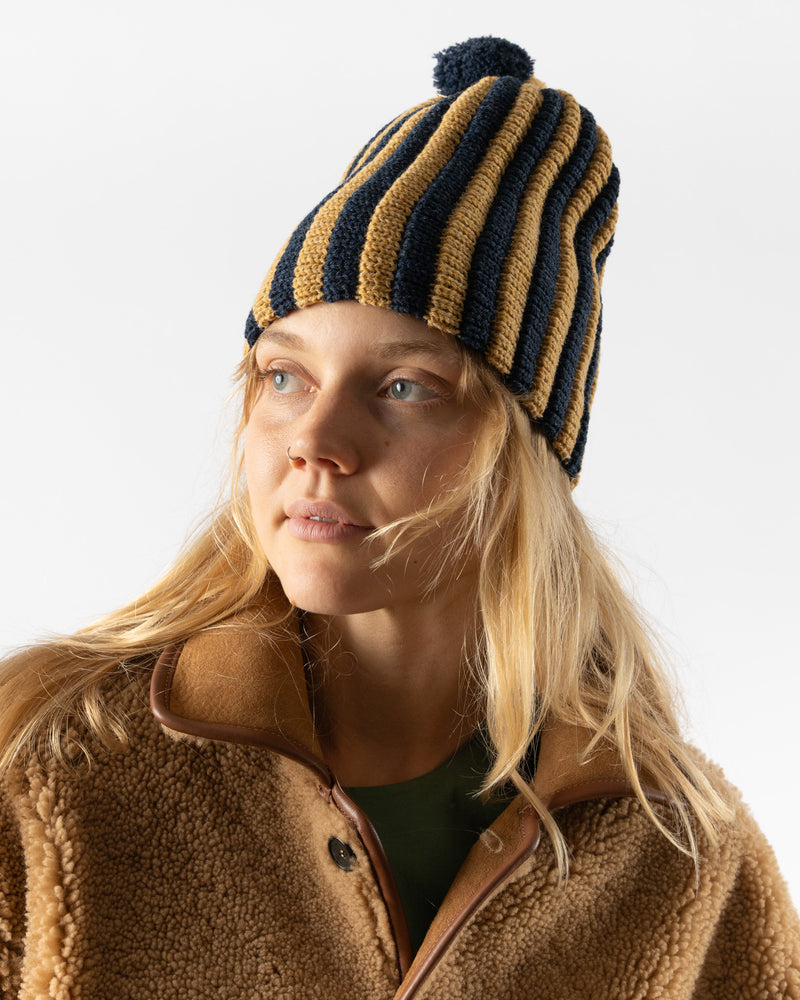 Cawley Pleat Hat in Vintage Heather/Maize