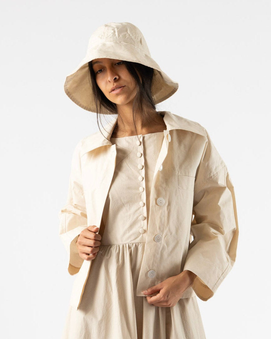 Cawley British Dry Oilskin Jacket in Natural