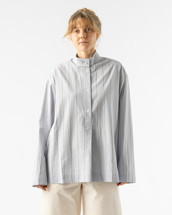 Cawley Pullover Shirt in Blue/White/Navy