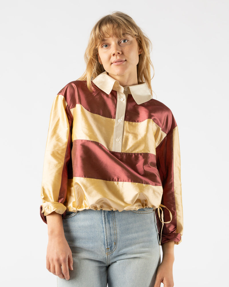 Cawley Rugby Shirt in Rhubarb/Custard/Ivory