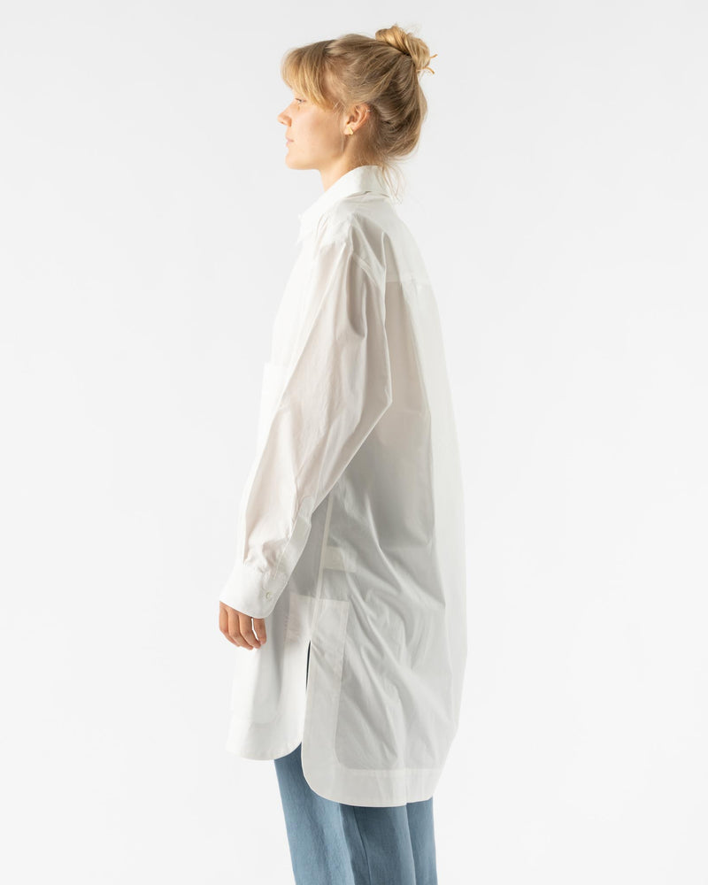 Cawley Shirt Dress in White
