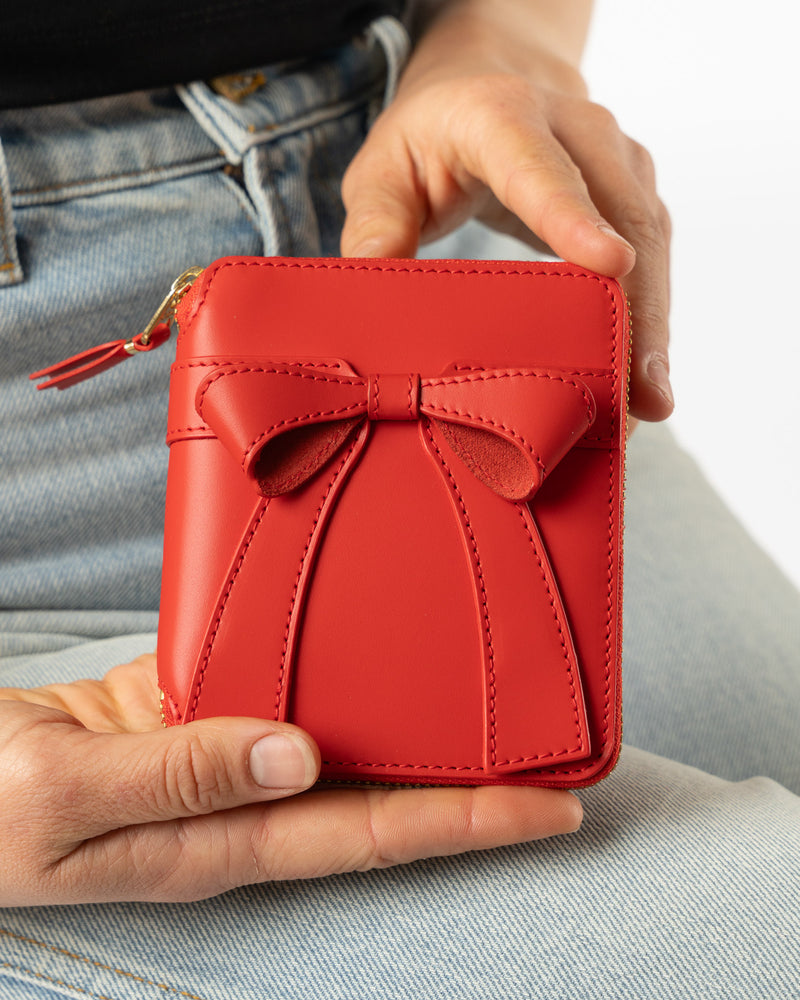 Comme des Garçons SA2100BB Big Bow Wallet in Red