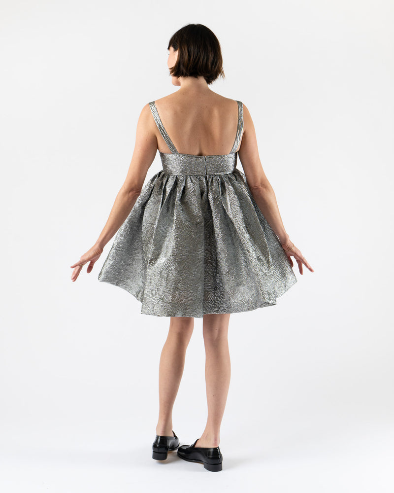 Cecilie Bahnsen Onique Dress Kaze Matelassé Silver