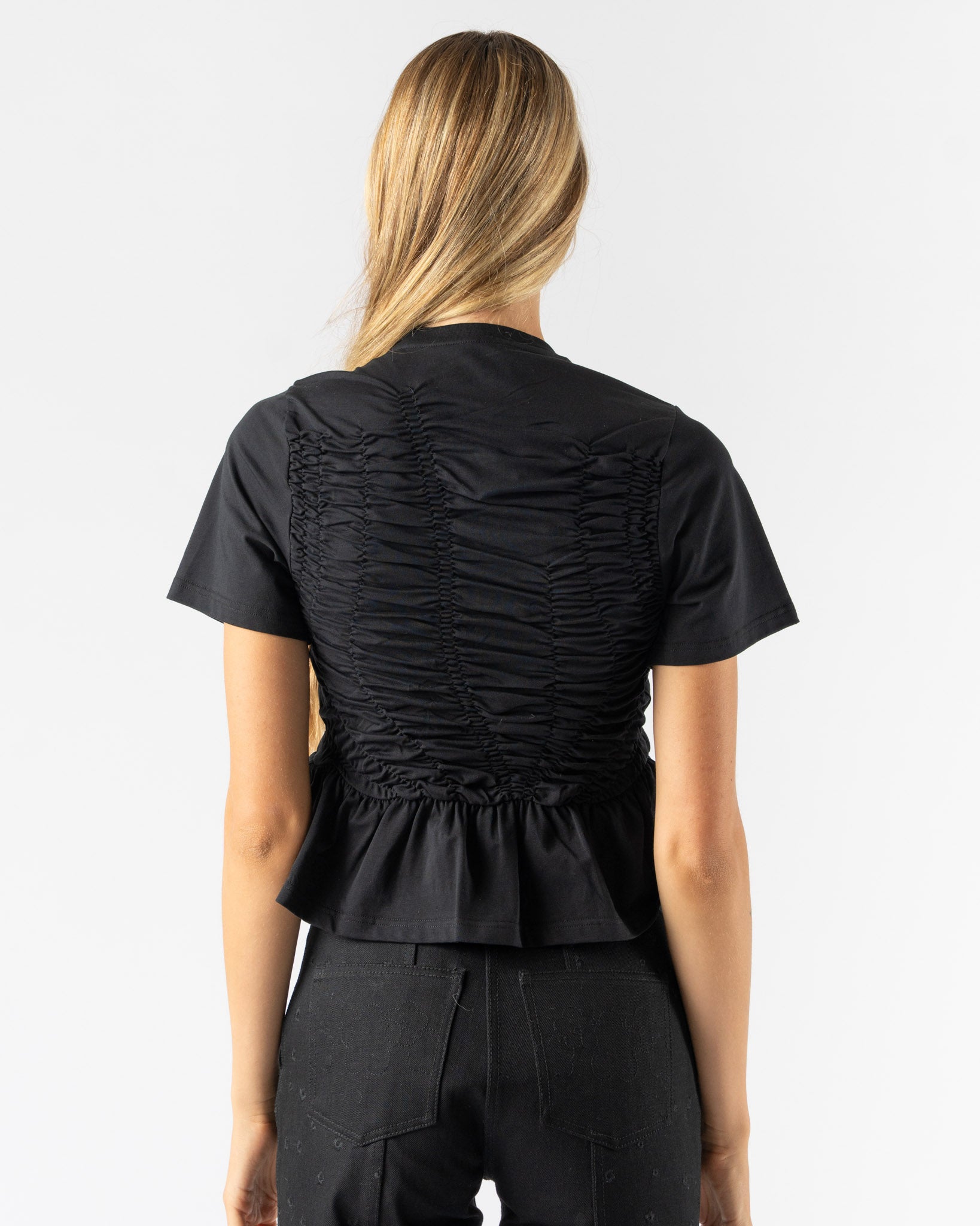 Cecilie Bahnsen Ace T-Shirt in Jersey Black